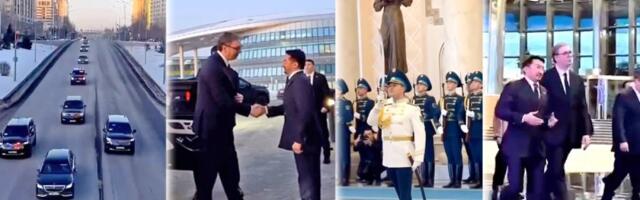 (VIDEO) Ovo nema ni u holivudskim akcionim filmovima: Avioni, specijalne jedinice i velike počasti - ovako je Vučić dočekan u Kazahstanu