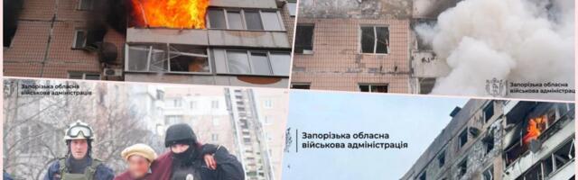 ŽESTOK RUSKI UDAR USRED BELA DANA NA ZAPOROŽJE: Najmanje 26 ranjeno, ali broj i dalje raste, zgrade rasturene (VIDEO, FOTO)