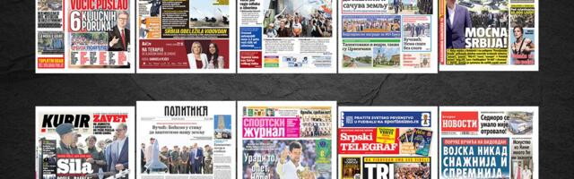 NASLOVNE STRANE SUTRAŠNJIH NOVINA: Prelistavanje štampe za ponedeljak, 29. jun 2026. godine