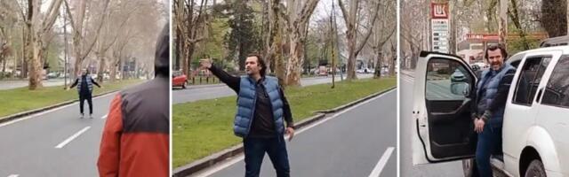 Incident kod FON-a: Pokušao da probije blokadu, a onda vređao i pretio studentima (VIDEO)