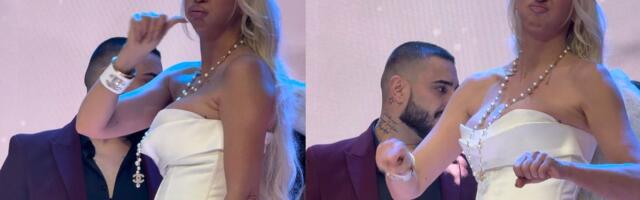 Karleuša napravila "haos" na bini, pljeska se po zadnjici uz trubače: Darko Lazić pored nje, ne ispušta čašu