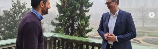 Posle ručka i šetnjica: Šapić svratio kod Vučića