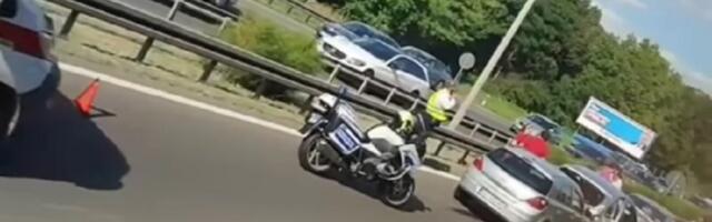 Lančani sudar na auto-putu kod "Zmaja" (VIDEO)