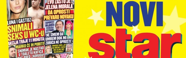 NOVI STAR! ŠOK: Luna i Gastoz snimali seks u WC-u! Akcija traje 11 minuta! Jelena morala sve da oprosti Novaku! Šopićki prete KRIMINALCI! Marija i JK u svađi zbog koncerta!