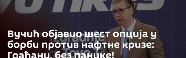 Вучић објавио шест опција у борби против нафтне кризе: Грађани, без панике!