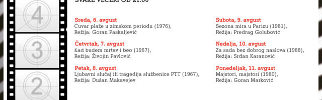 A1 Kinoteka letnji bioskop stiže u Kragujevac – besplatne projekcije remek-dela domaće kinematografije