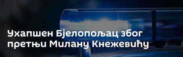 Ухапшен Бјелопољац због претњи Милану Кнежевићу
