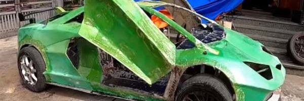 Kartonski Lamborghini sa motorom od skutera