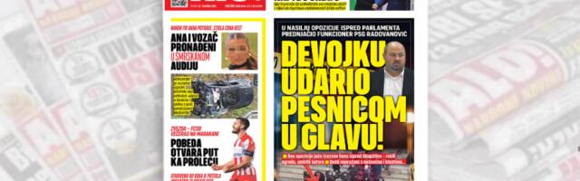 DEVOJKU UDARIO PESNICOM U GLAVU! U nasilju opozicije ispred Parlamenta prednjačio funkcioner PSG Radovanović