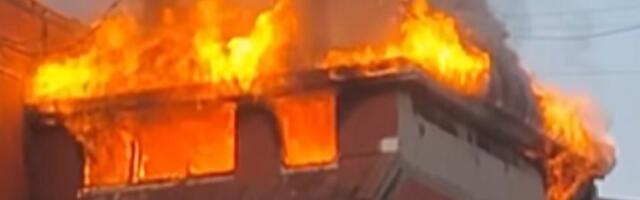 Požar na Banjici: Vatra guta stan (VIDEO)