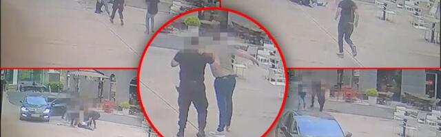 UZNEMIRUJUĆE Snimak drame ispred luksuznog restorana: Ranjeni muškarac pada, a onda ga opkoljavaju (VIDEO)