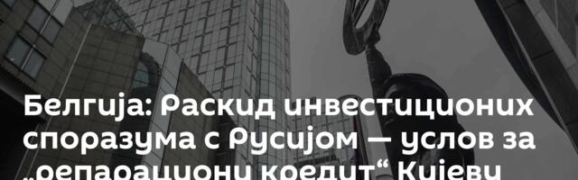 Белгија: Раскид инвестиционих споразума с Русијом — услов за „репарациони кредит“ Кијеву