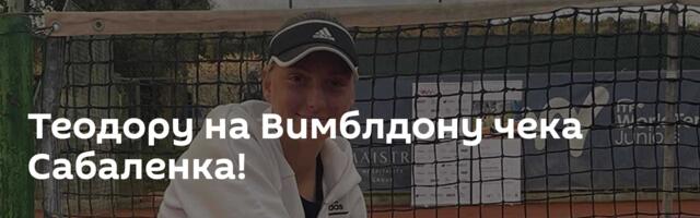 Теодору на Вимблдону чека Сабаленка!