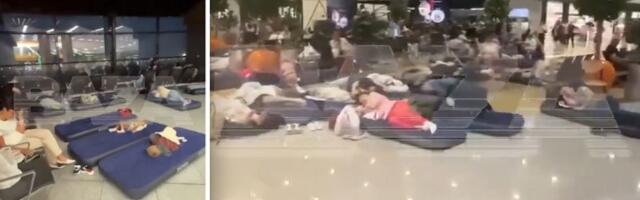 Putnicima se dele GUMENI DUŠECI: Kolaps na moskovskim aerodromima (VIDEO)