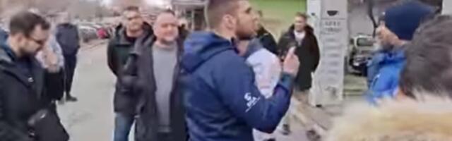 Koškanje na štandovima: Mladi lider naprednjaka u klinču sa Novosađanima (VIDEO)