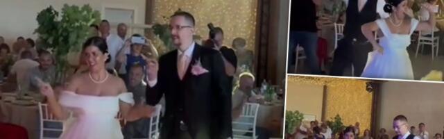 "Gori Balkan": Mladenci prekinuli prvi ples, pa zagrmeli