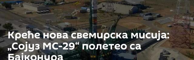 Креће нова свемирска мисија: „Сојуз МС-29“ полетео са Бајконура