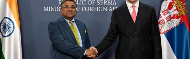 FM Marko Djuric and India's External Affairs Secretary Sibi George discuss strengthening cooperation