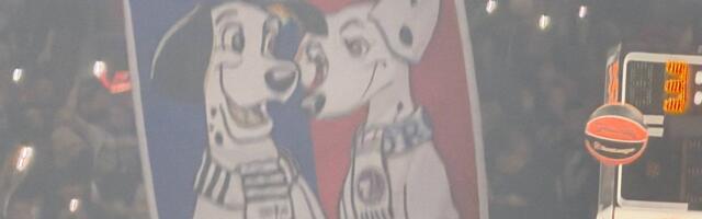 Delije razvile zastavu sa Dalmatincima, pa uz Rođinu pesmu prozvale Grobare zbog Torcide Split