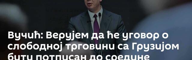 Вучић: Верујем да ће уговор о слободној трговини са Грузијом бити потписан до средине октобра