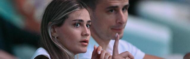 Ne igra, ali je uvek uz devojke: Katarina i Nemanja Dangubić zajedno bodre Srbiju!