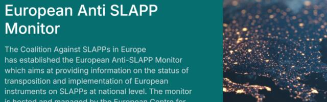 Uskoro pokretanje Evropskog anti-SLAPP monitora