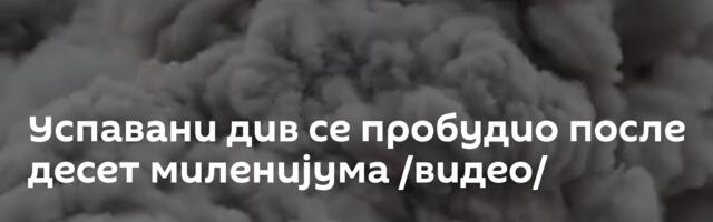 Успавани див се пробудио после десет миленијума /видео/