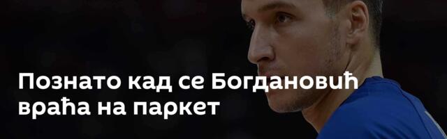 Познато кад се Богдановић враћа на паркет