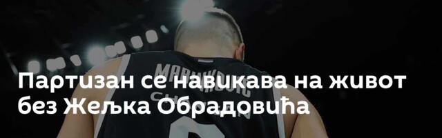 Партизан се навикава на живот без Жељка Обрадовића
