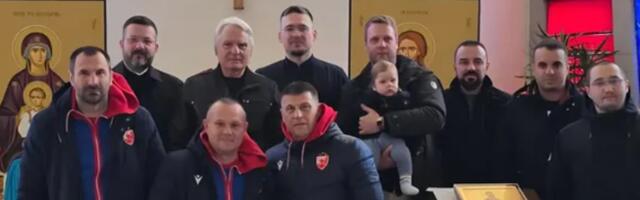 Zvezdina ekspedicija obišla crkvu u Gracu, zakazano okupljanje navijača u centru grada /FOTO/