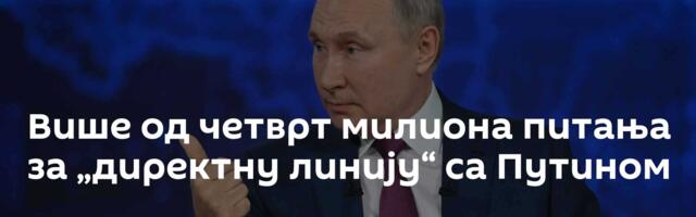 Више од четврт милиона питања за „директну линију“ са Путином