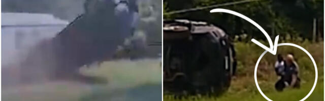 POLICIJA JURI AUTO, BEBA ISPADA KROZ PROZOR Jeziv snimak potere: Patrolu u vozilu sačekao šok prizor (VIDEO)