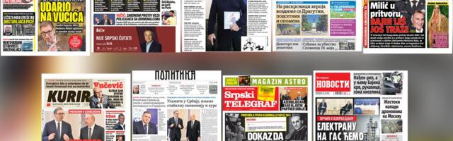 NASLOVNE STRANE SUTRAŠNJIH NOVINA: Prelistavanje štampe za ponedeljak, 18. maj 2026. godine