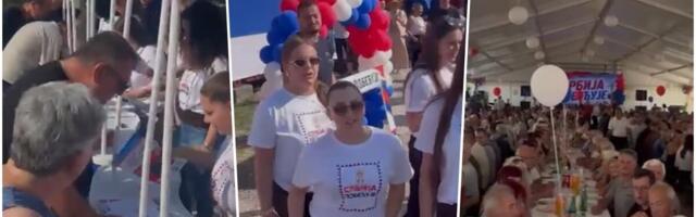 VELIČANSTVEN DOČEK ZA PREDSEDNIKA SRBIJE Vučić stigao u selo Oplaniće, čuje se pesma "Oj, Kosovo, Kosovo" (FOTO)