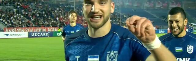 Srbin dao gol, pa čestitao Vaskrs usred Uzbekistana! /VIDEO/
