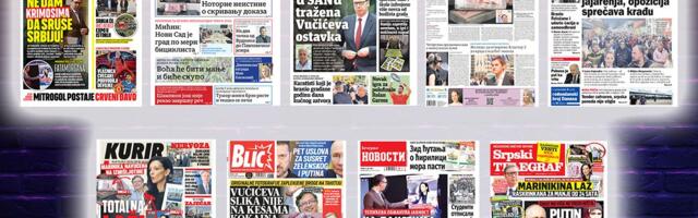 NASLOVNE STRANE SUTRAŠNJIH NOVINA: Prelistavanje štampe za sredu, 4. jun 2025. godine