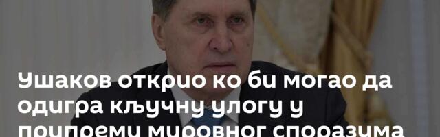 Ушаков открио ко би могао да одигра кључну улогу у припреми мировног споразума