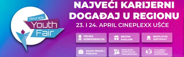 Najveći karijerni događaj za mlade u regionu:  12. Belgrade Youth Fair – održaće se 23. i 24. aprila