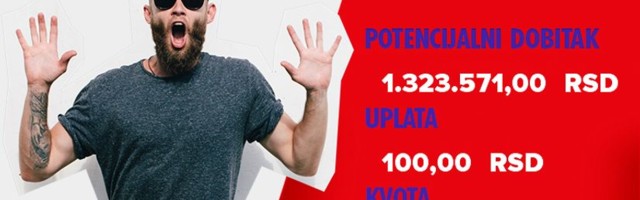 LUDI TIKET (-), utorak, 1.323.571 dinara: Predriblao ga Kopenhagen