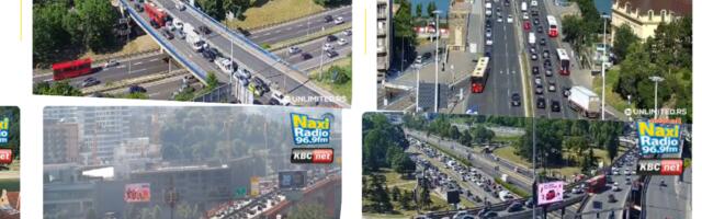 PLAVI MOST I AUTOKOMANDA KRCATI, DUGE KOLONE NA BRANKOVOM: Gužva u smeru za Novi Beograd, Gazela prohodna (FOTO)