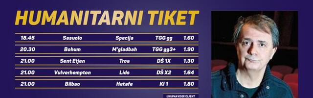 Humanitarni tiket u podne: Rade Marjanović tipuje za Filipa Ivezića koji boluje od slabovidosti