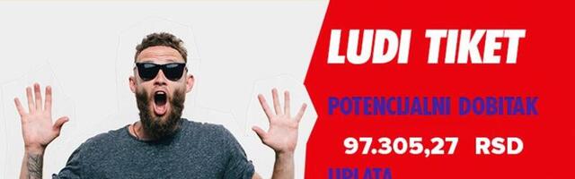 LUDI TIKET (-), petak, 97.305 dinara: Srušen na 13. margini