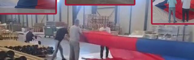 SPREMNA NAJVEĆA SRPSKA ZASTAVA - Teška skoro TONU, široka 10 metara i dugačka čak 500 metara! (VIDEO)