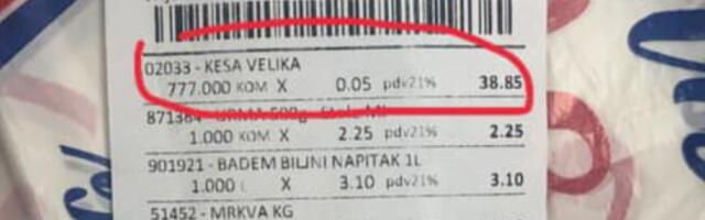 KAO KOD MILA ŠKOLU DA SU ZAVRŠAVALI! Prodavačica u Budvi čoveku pokušala da naplati čak 777 kesa i ukrade mu blizu 40 evra! (FOTO)