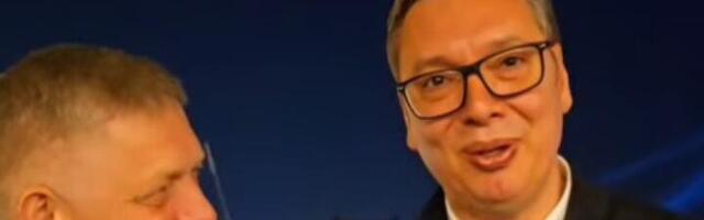 Vučić sa Ficom u Moskvi: Hvala mu što je tako jak, izdržaćemo (VIDEO)
